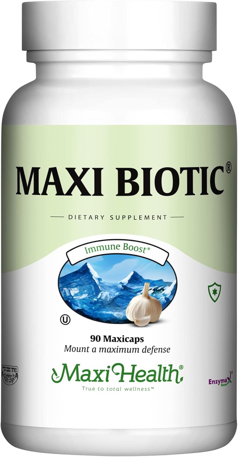 Maxi Health - Maxi Biotic Aged Garlic Extract Capsules - 90 Count