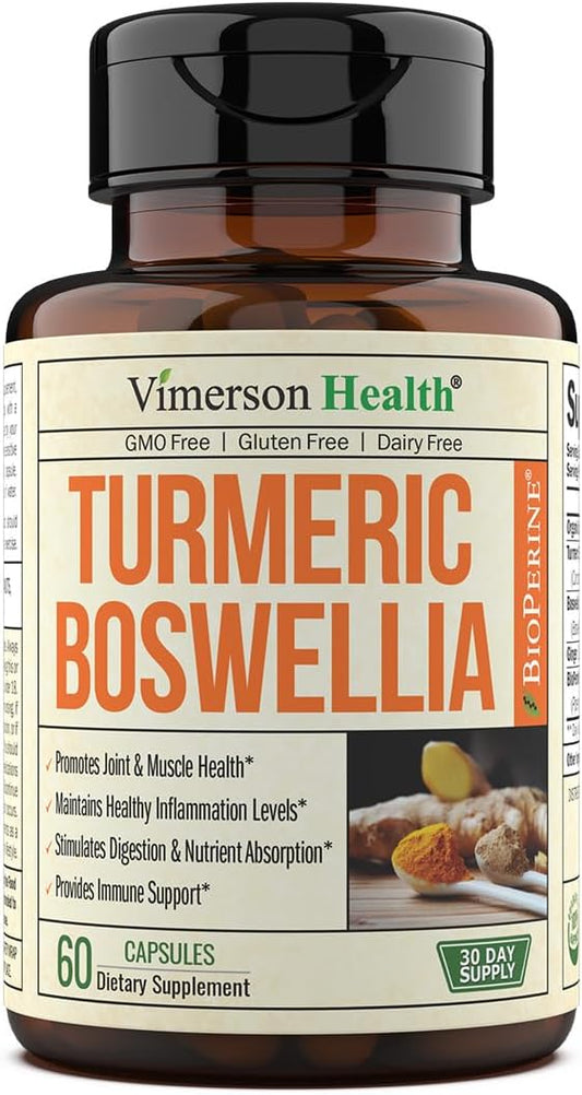 Turmeric Curcumin Supplement with Boswellia Serrata Extract 60 capsule