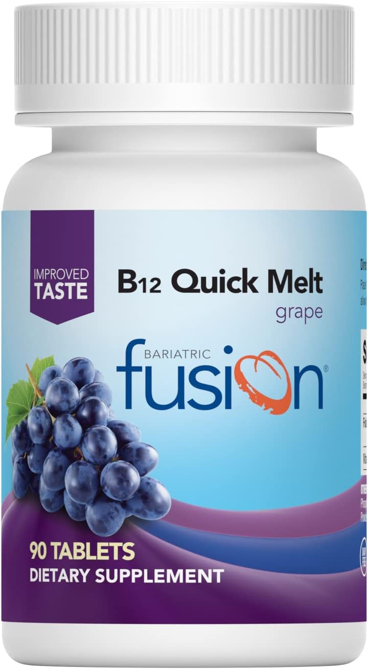 Bariatric Fusion Vitamin B12 Quick Melt | Grape Flavored Tablets -90 Count