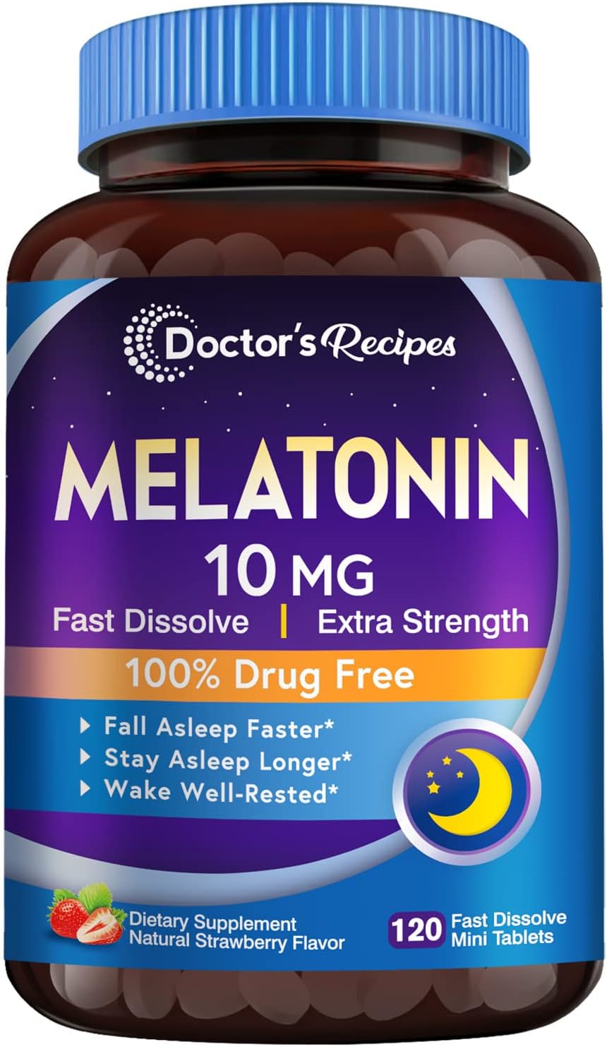 Doctor‘s Recipes Melatonin 10 mg Fast Dissolve 120 Tablets