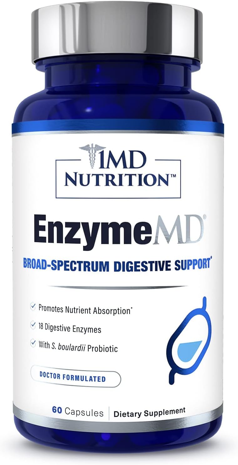 1MD Nutrition EnzymeMD - Digestive Enzymes Supplement 60 Capsules