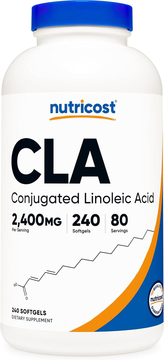 Nutricost CLA (Conjugated Linoleic Acid) 2,400mg, 240 Softgels