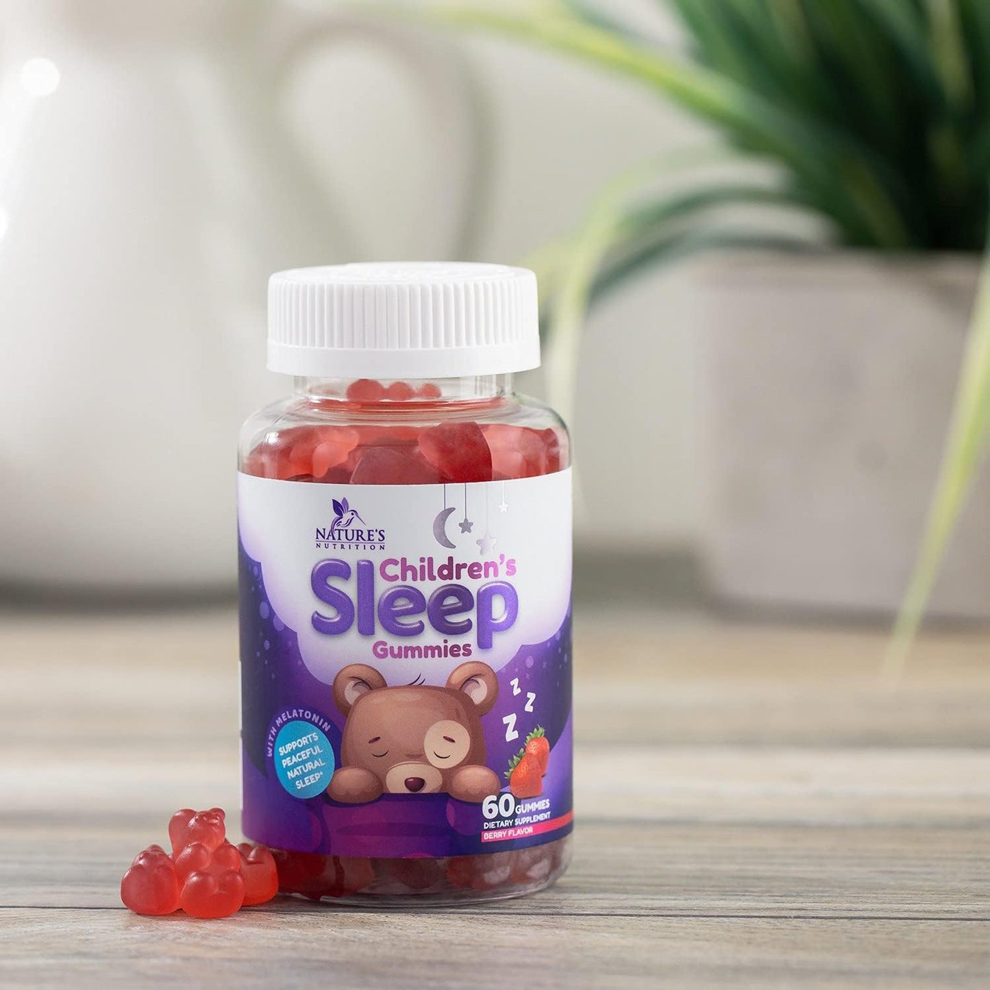 Kids Sleep Gummies, 2mg Melatonin, Nature's Effective  - 60 Gummies