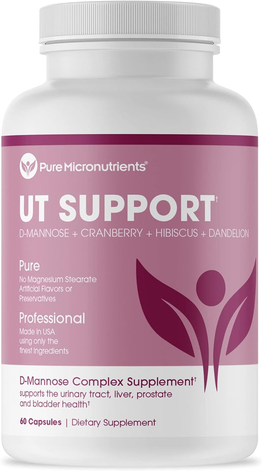 Pure D Mannose  1000mg - Fast Acting UTI Support 60 Veggie Capsules