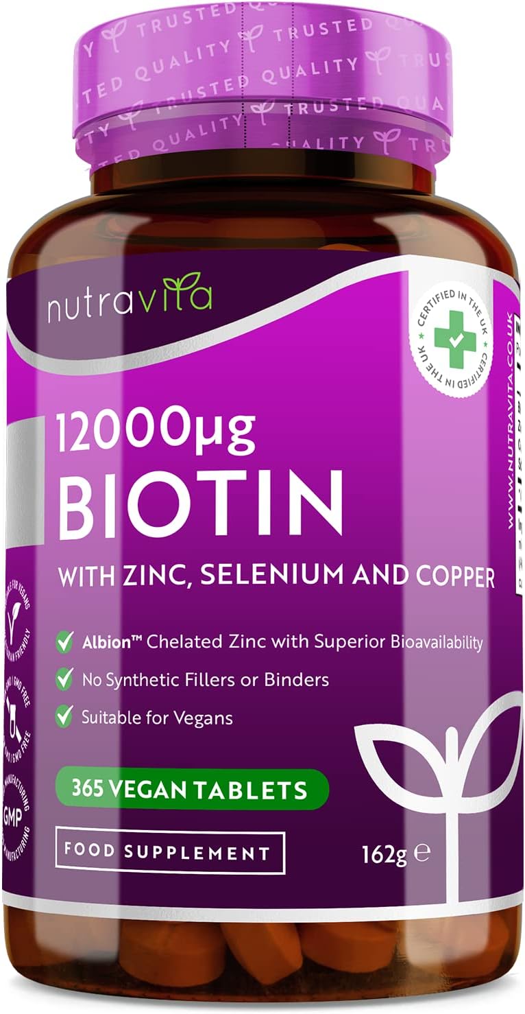 Biotin Hair Growth Supplement  with Zinc, Selenium & Copper  -365 count