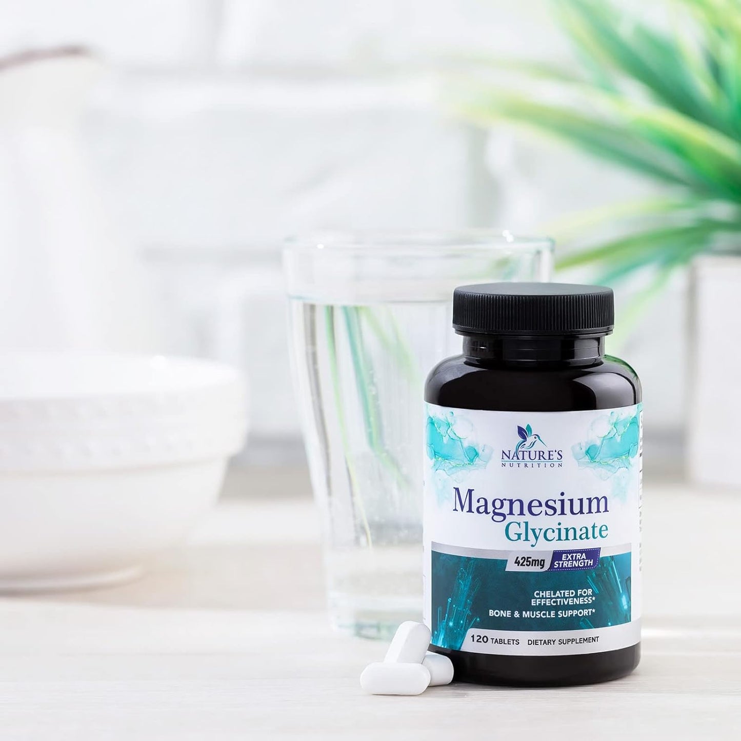 Magnesium Glycinate 425 mg with Calcium - 120 Tablets