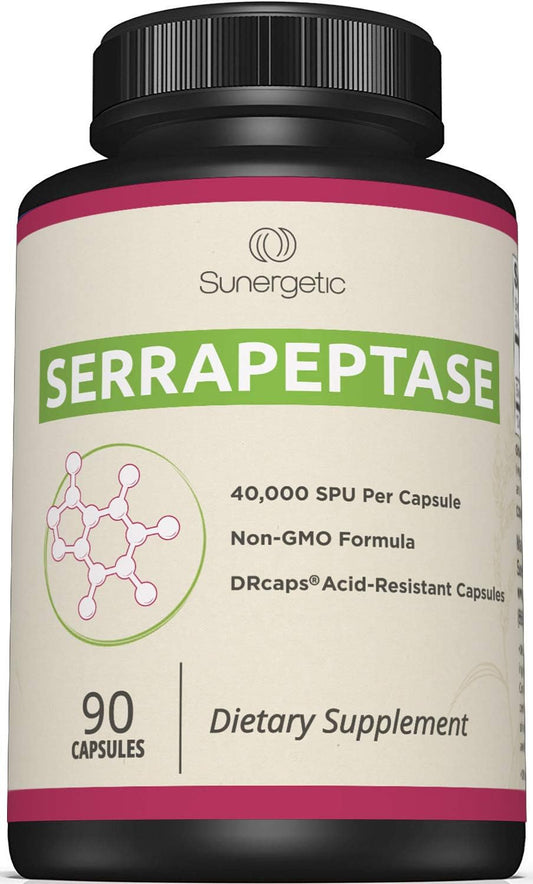 Premium Serrapeptase Enzyme Supplement –90 capsules