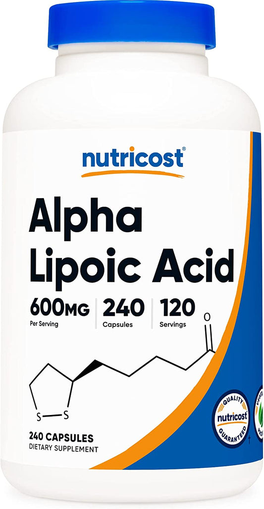 Nutricost Alpha Lipoic Acid 600mg Per Serving, 240 Capsules