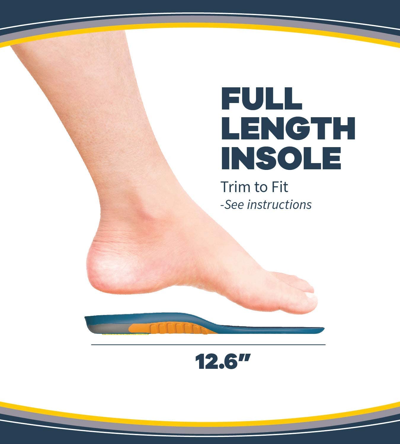 Dr. Scholl's Pain Relief Orthotics for Heavy Duty Support for Men,Pack of 1 Pair, Size 8-14