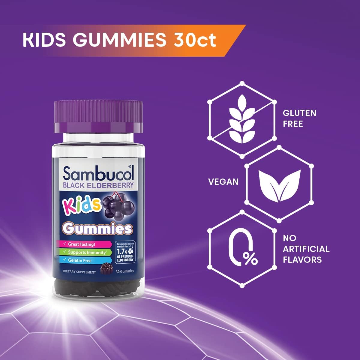 Sambucol Black Elderberry Gummies 30 Count