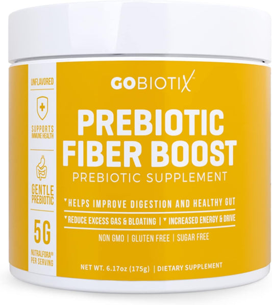 GOBIOTIX Fiber Supplement - Prebiotic Soluble Fiber Powder 35 Servings (1 Pack)