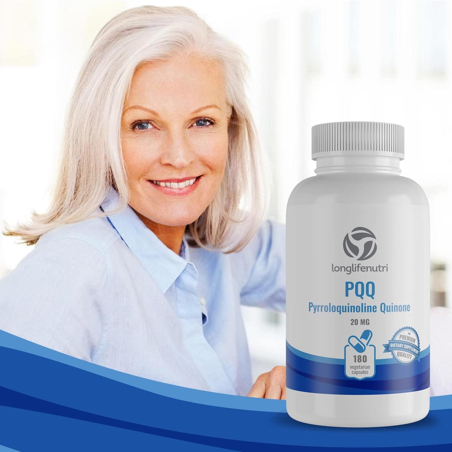 LongLifeNutri High Purity PQQ Supplement - 180 Capsules