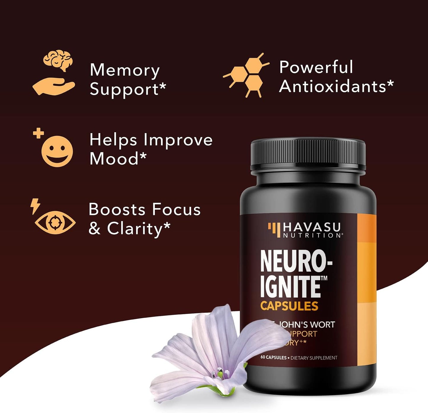 HAVASU NUTRITION Nootropics Brain Performance Supplement 60 count