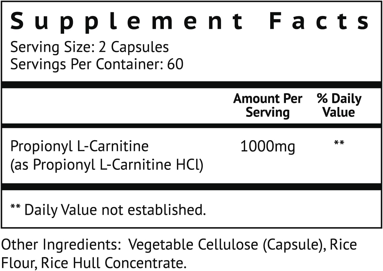 Biovy High Absorption Propionyl-L-Carnitine 120 Capsules