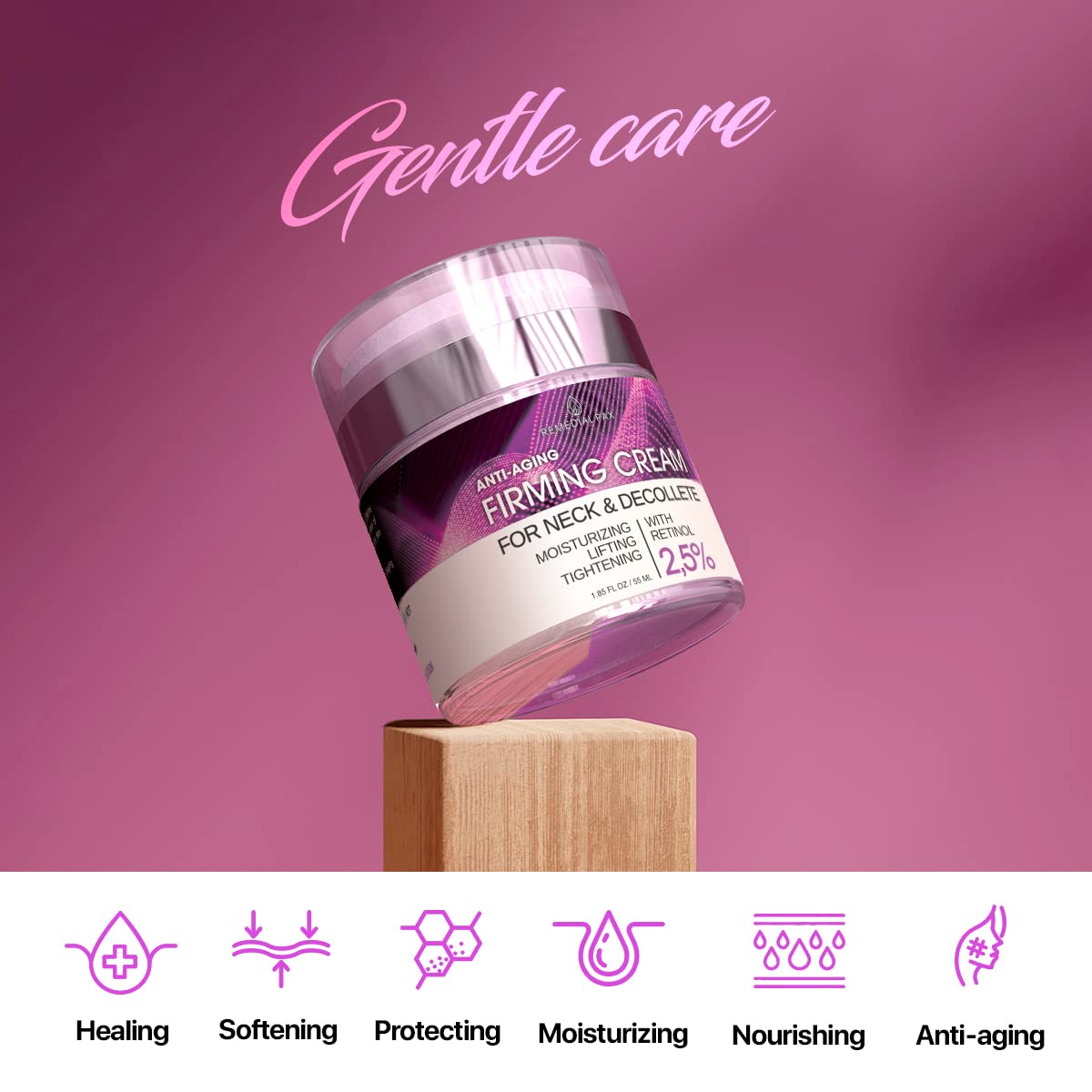 Neck Firming Cream - Anti Aging Facial Moisturizer with Retinol Collagen