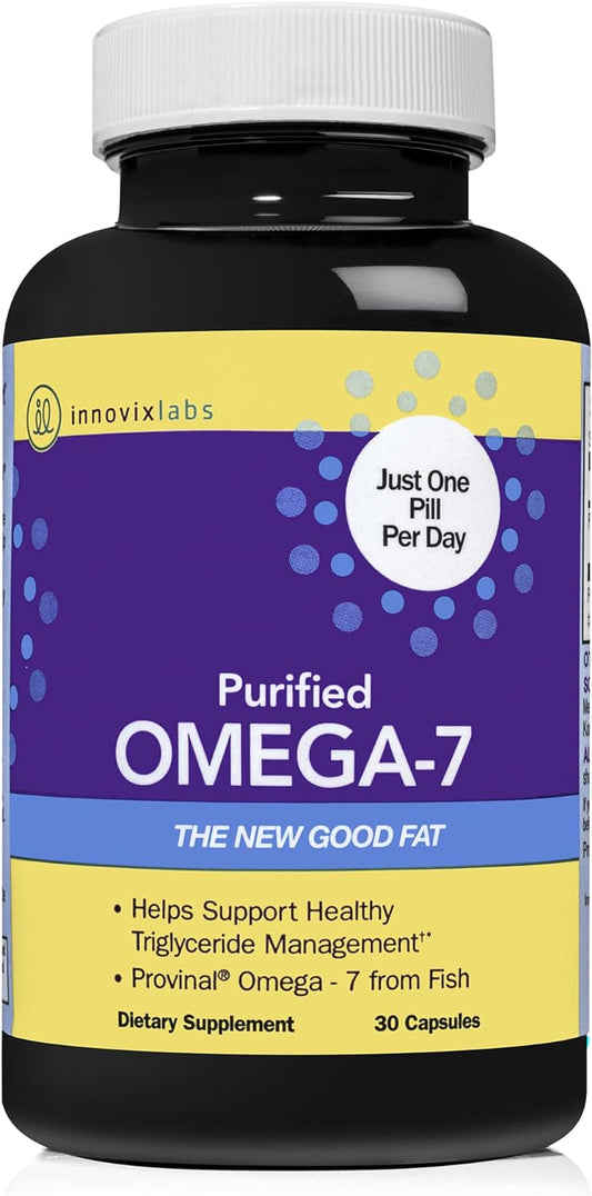 InnovixLabs Purified Omega 7, 30 Capsules (1-Month Supply), 210 mg Omega-7