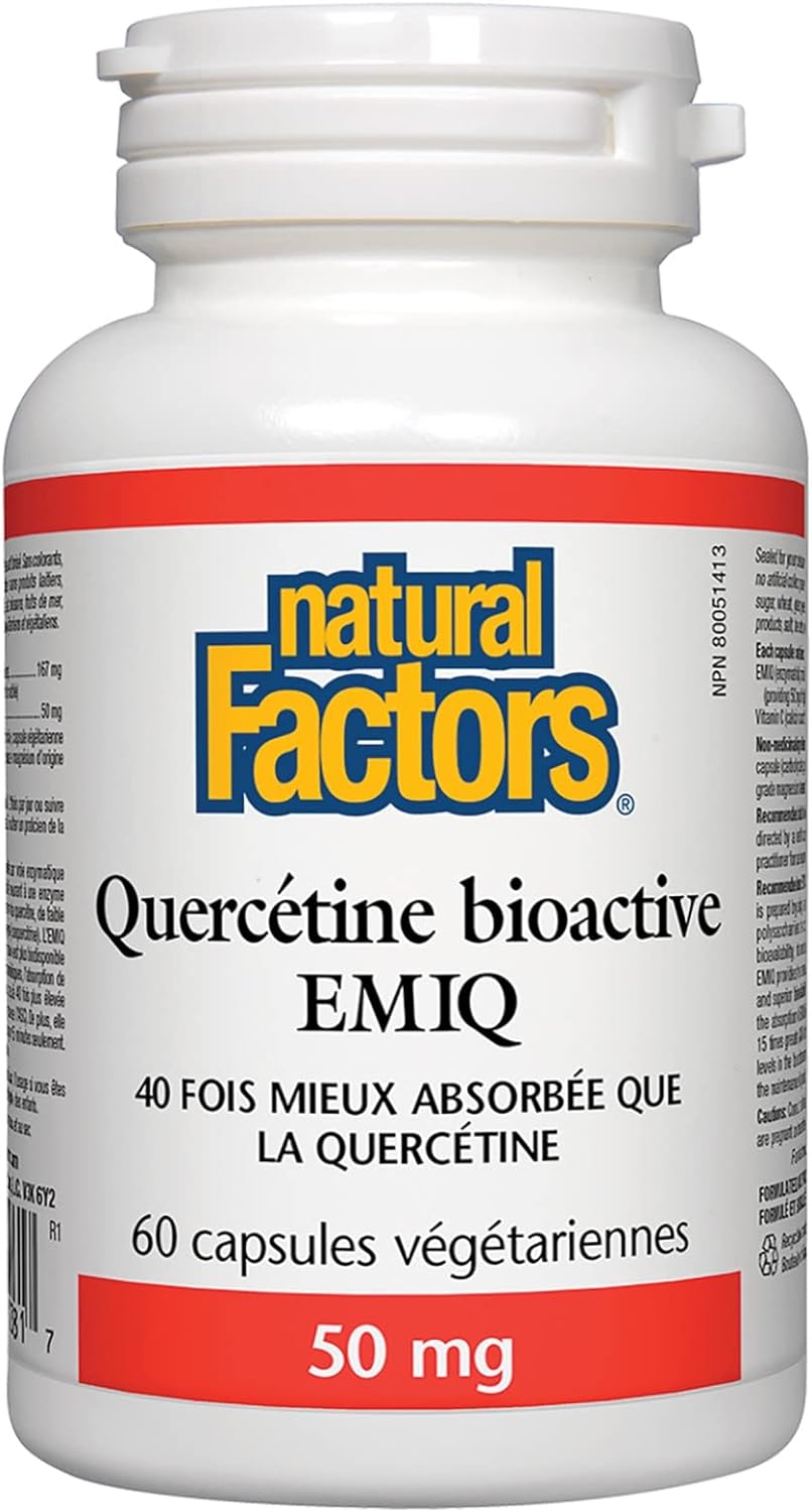 Natural Factors, Bioactive Quercetin EMIQ, Supports 60 count