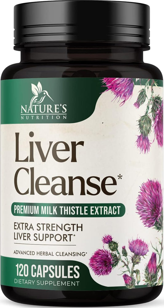 Liver Cleanse Detox & Repair Formula - Herbal Liver Support Supplement - 120 Capsules