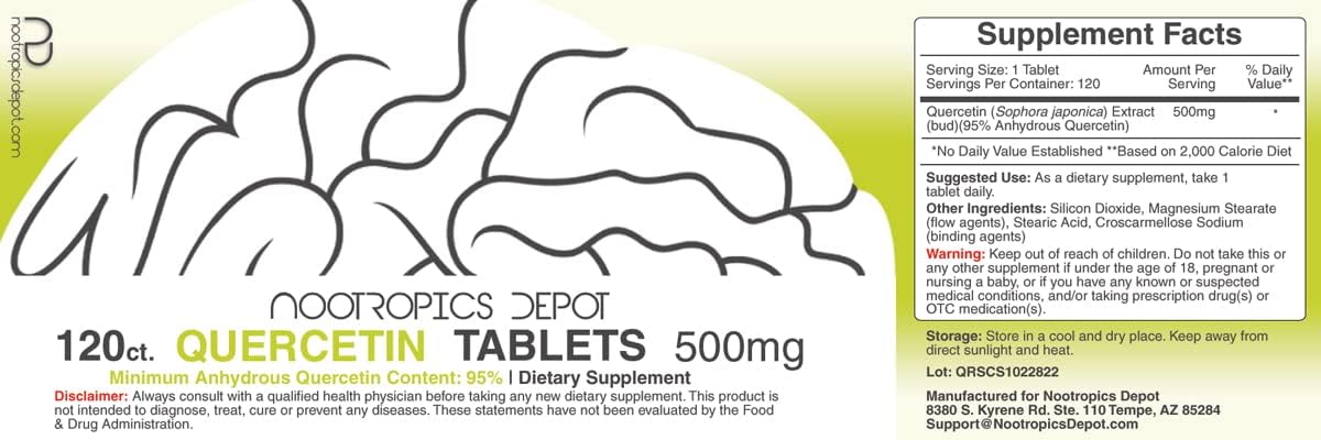 Nootropics Depot Quercetin 120  Tablets