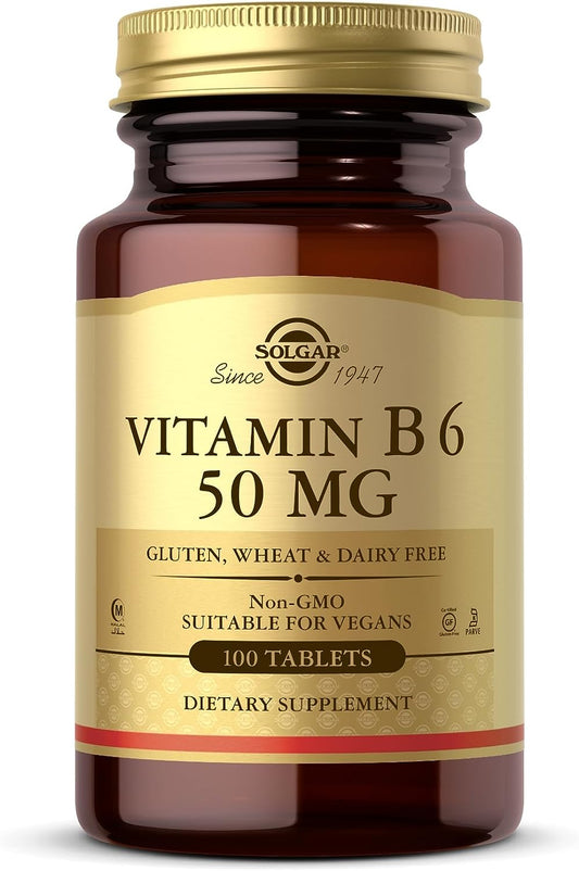 SOLGAR Vitamin B6 50 mg - 100 Tablets