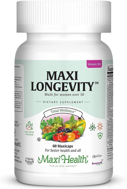 Maxi Health Longevity - Multivitamins & Minerals Supplement for Women 60 capsules