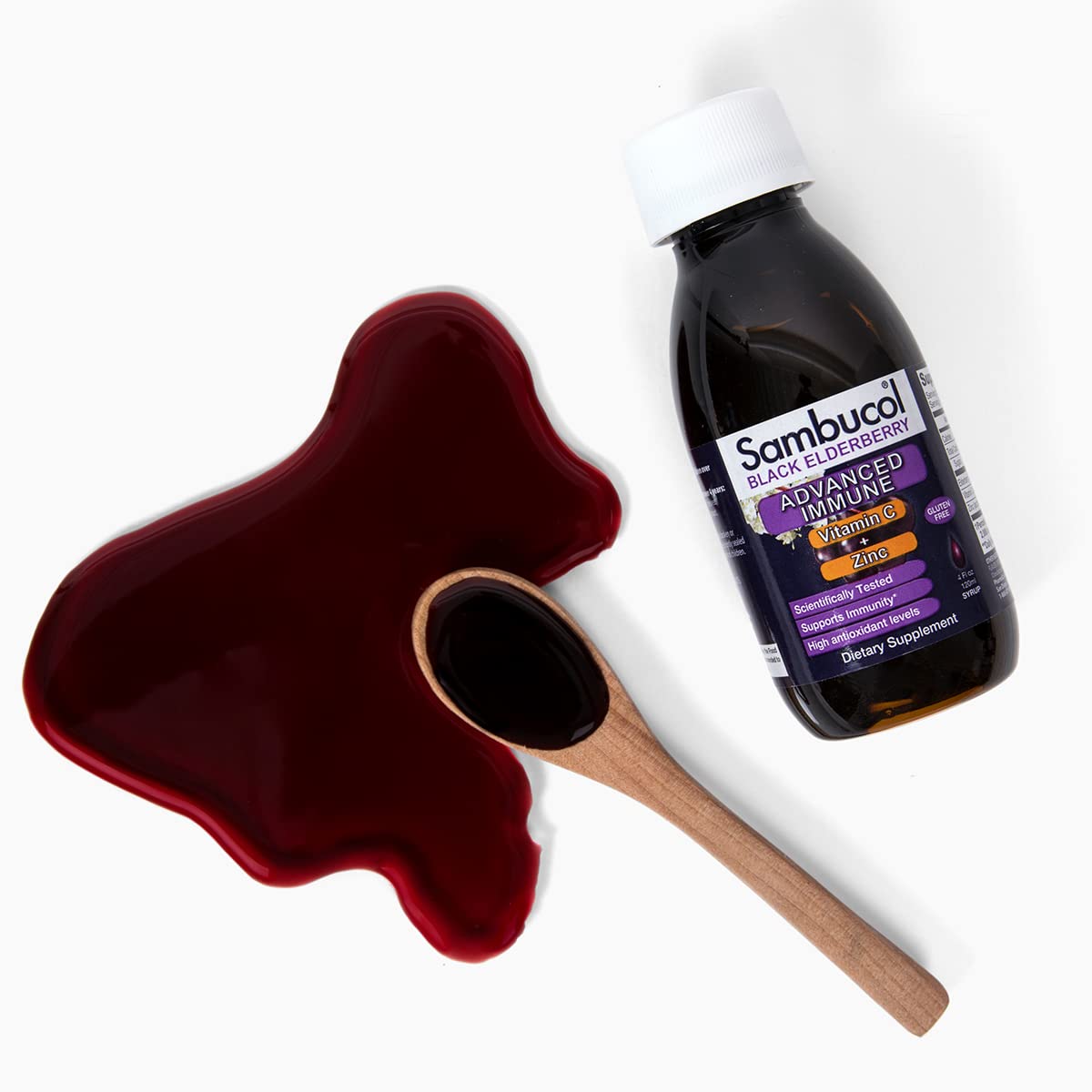 Sambucol Black Elderberry Advanced Immune Syrup with Vitamin C and Zinc