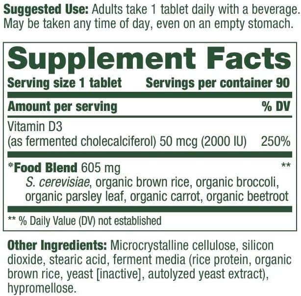 MegaFood Vitamin D3 2000 IU 90 Tabs