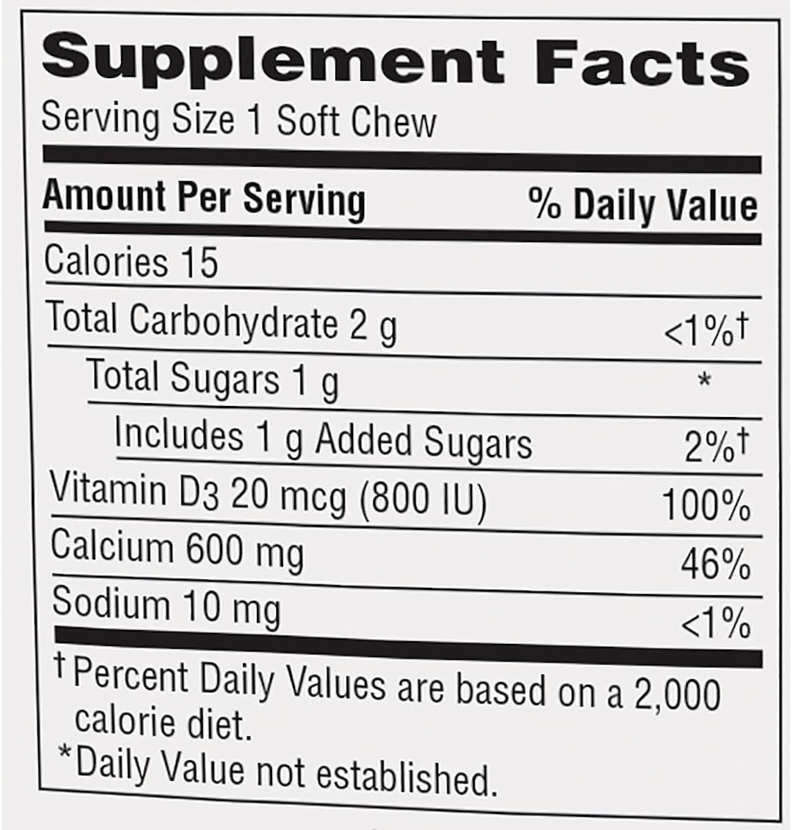 Caltrate Soft Chews 600 Plus D3 Calcium Vitamin D 60 Count