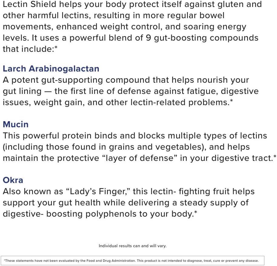 Gundry MD® Lectin Shield™ Intestinal Health Support and Digestive Strength  120 Count