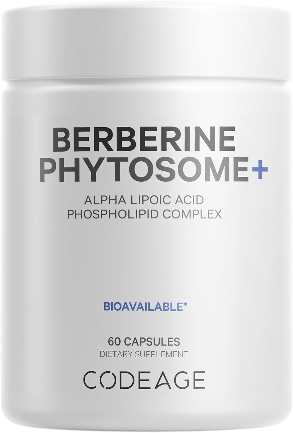 Codeage Berberine Phytosome Supplement - Berberine HCL, Alpha Lipoic Acid, Phospholipid Complex - 60 capsules