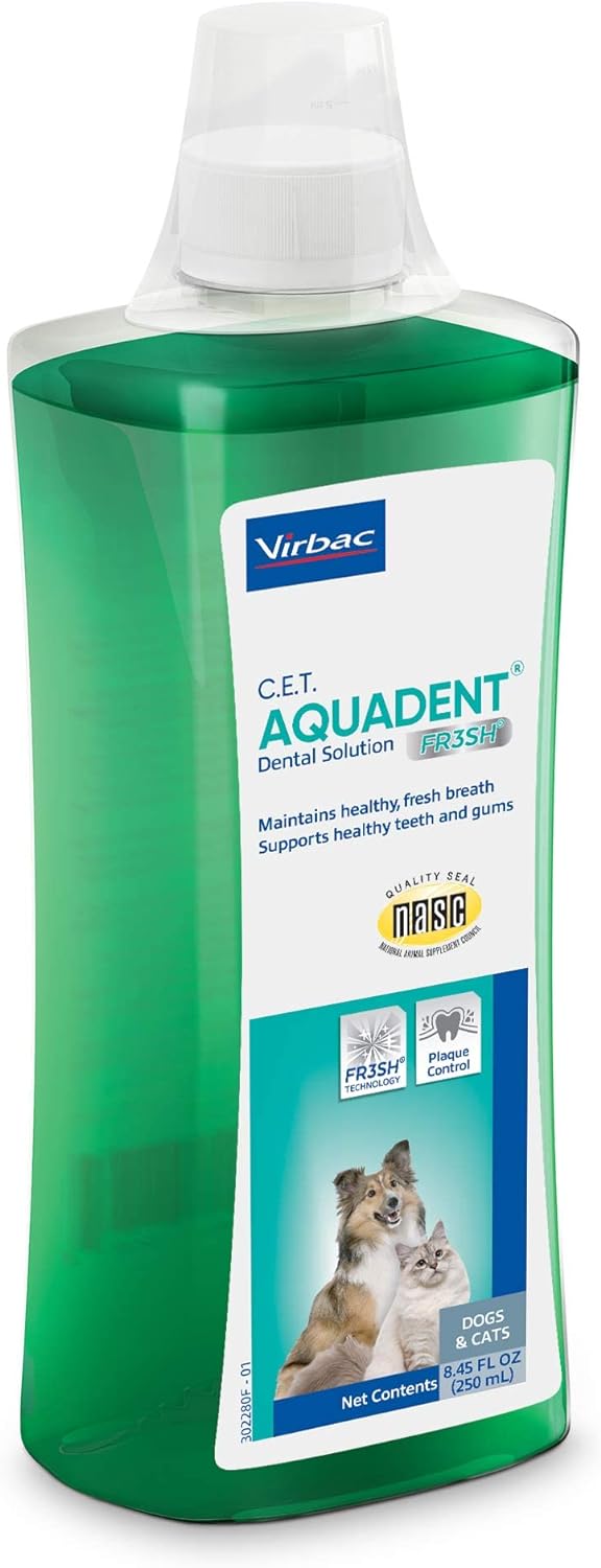 Virbac C.E.T. Aquadent Dental Solution for Dogs and Cats (250 ml)