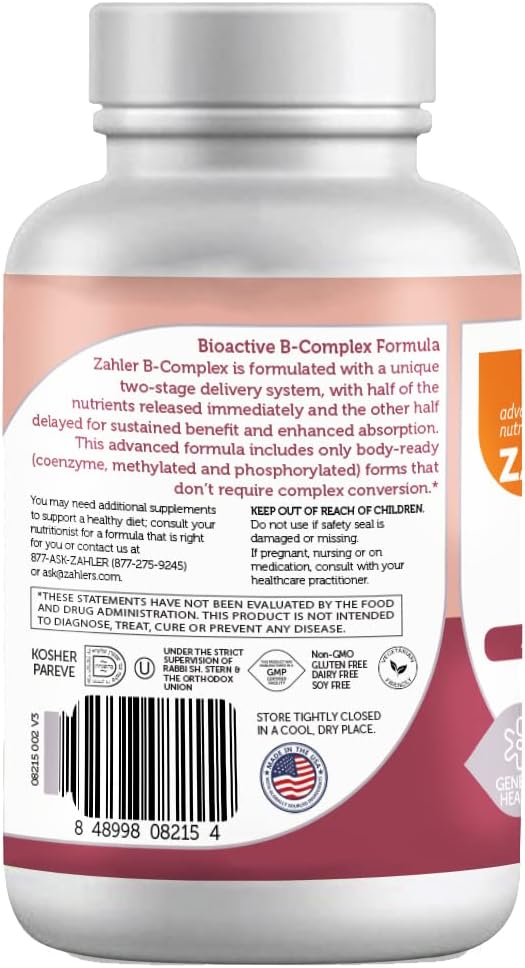 Zahler B Complex, Vitamin B Complex  - 60 Tablets