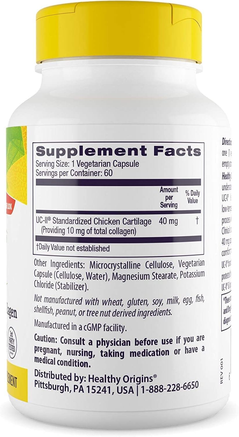 Healthy Origins UC-II,  - Premium Collagen  60 Veggie Caps