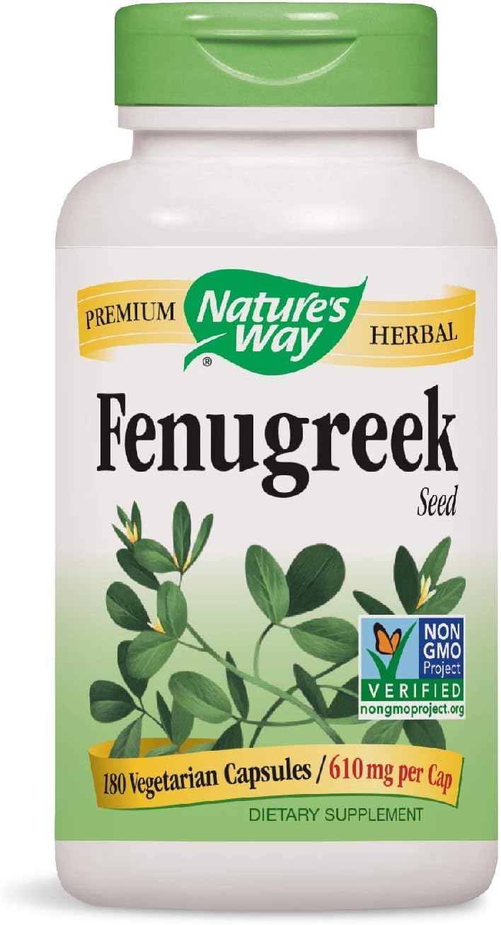 Nature's Way Fenugreek Seed, Breastfeeding  support 180 Vegan Capsules