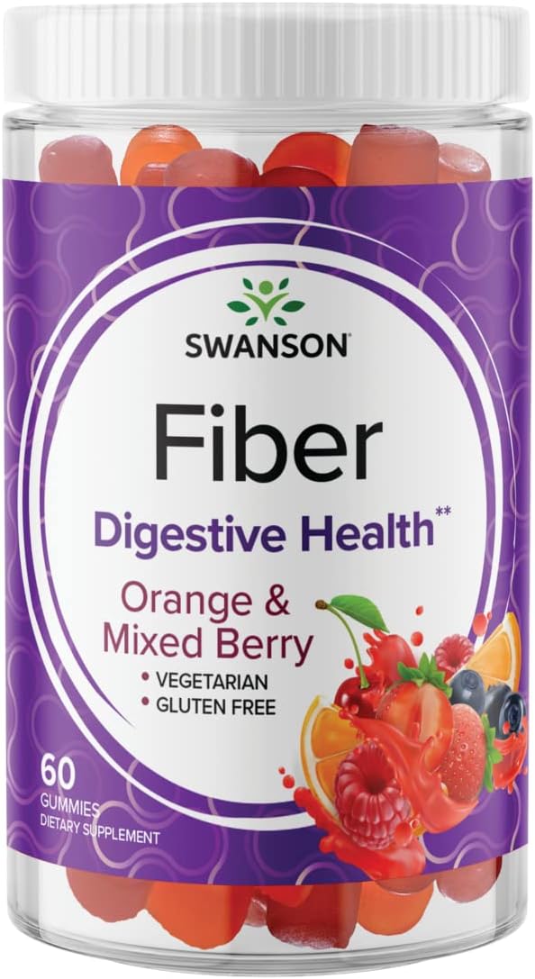 Swanson Mixed Berry Fiber  60 Gummies