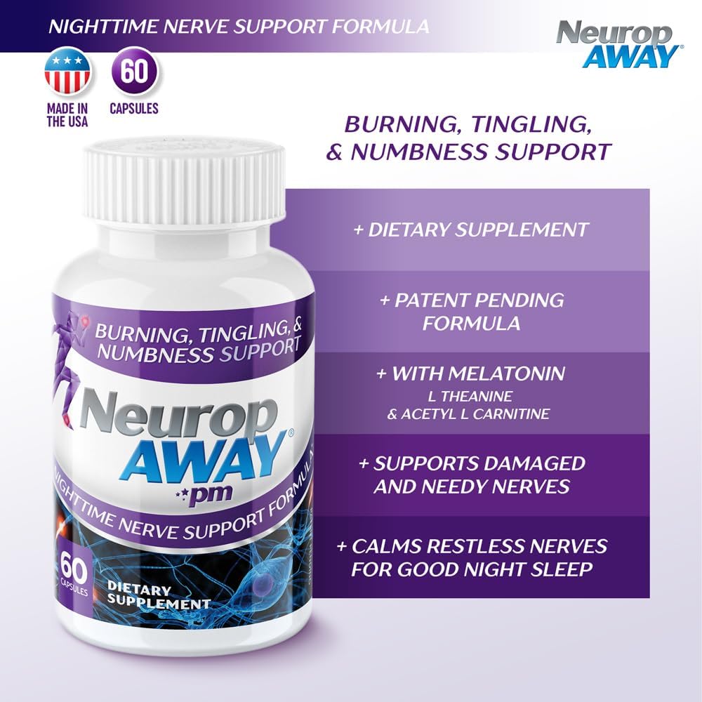 NeuropAWAY Nerve Support PM  60 Capsules