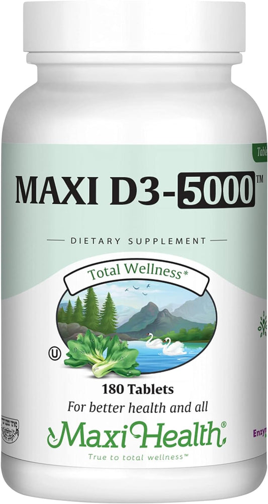 Maxi Health Vitamin D3 5000 IU 125 mcg  - 180 Tablets