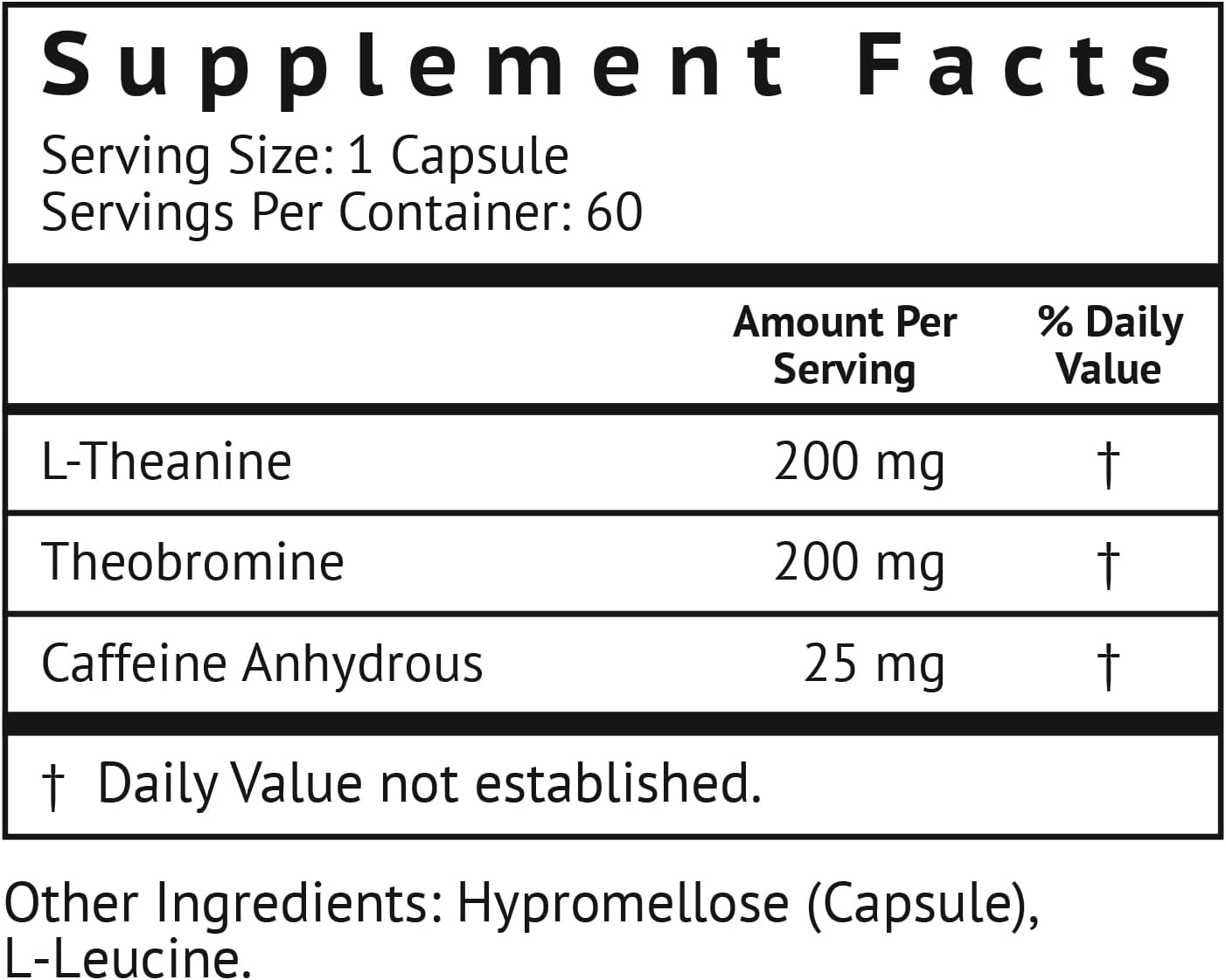 VitaMonk Low Dose Caffeine and Theanine 60 Caps