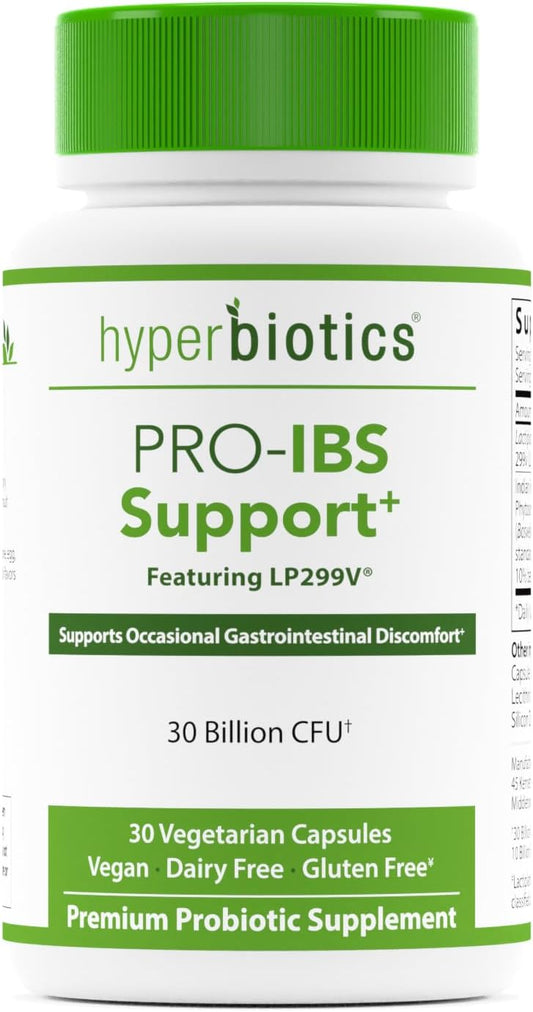 Hyperbiotics PRO IBS Probiotic Support | Lactobacillus Plantarum 299V for Gas and Bloating Relief 30 count