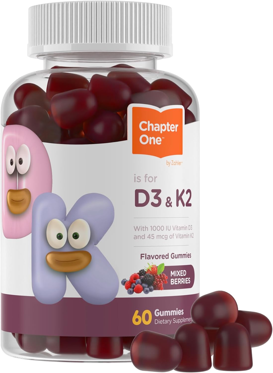 Zahler Chapter One Vitamin D3 K2 60  Gummies