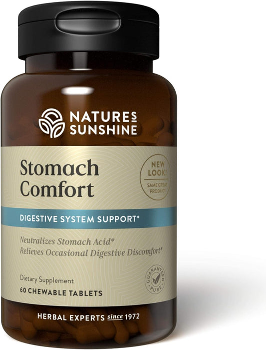 Nature's Sunshine Stomach Comfort, 60 Chewable Tablets