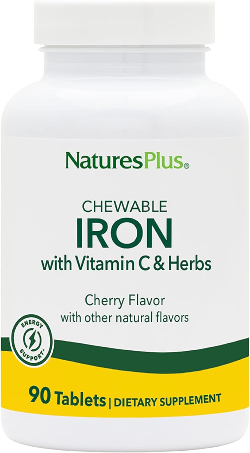 NaturesPlus Chewable Iron - 27 mg, 90 Chewable Tablets