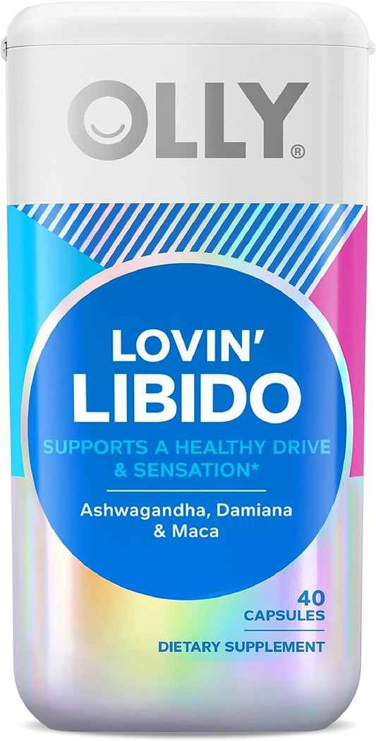 OLLY Lovin Libido Capsules,  Ashwagandha, Supplement for Women, (40 Count)