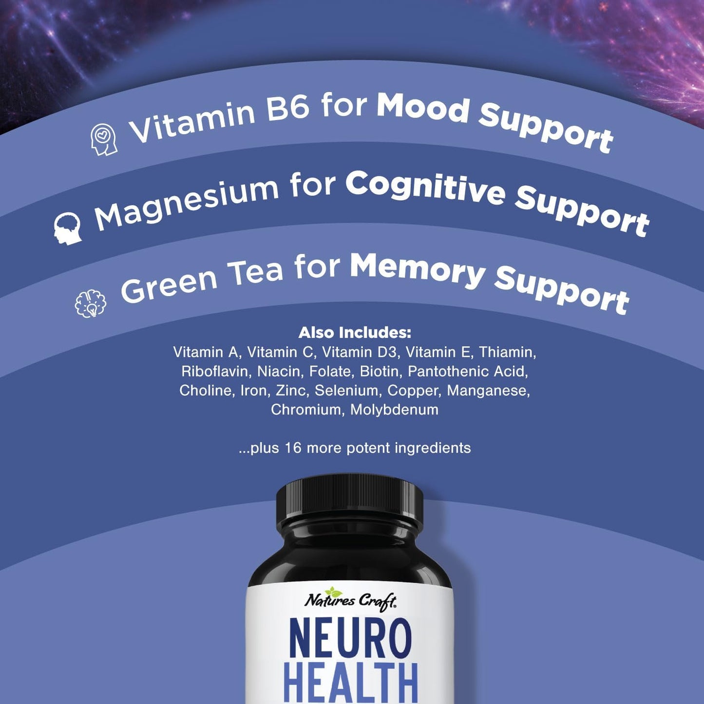 Advanced Nootropics Brain Support Supplement - 90 capsules