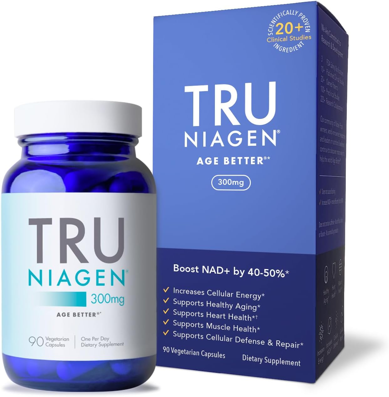 TRU NIAGEN Patented Nicotinamide Riboside NAD+ Supplement  - 90 capsules