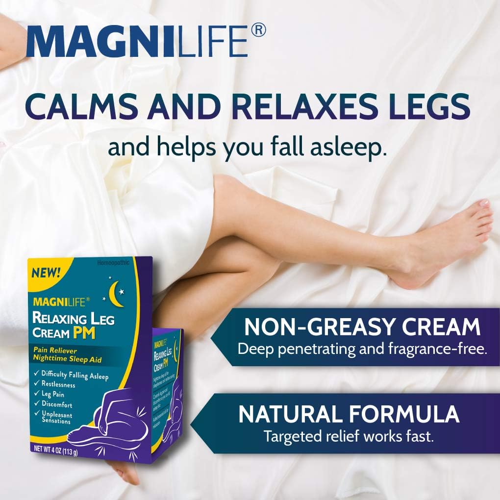 MagniLife Relaxing Leg Cream PM, Deep Penetrating Topical for Pain , 4oz