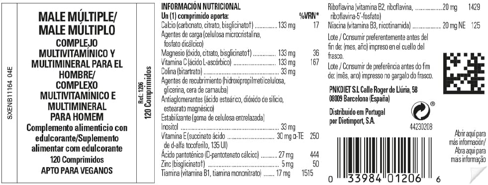 Solgar Male Multiple, Multivitamin, Mineral & Herbal Formula 120 Tablets