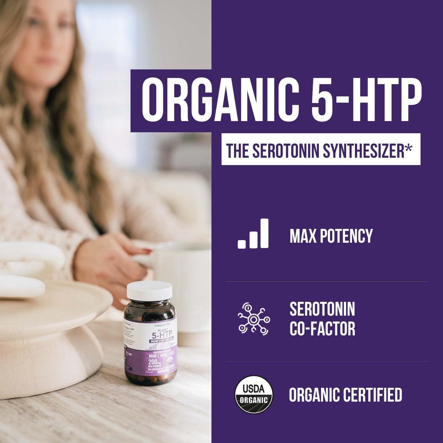 Organic 5-HTP -  Concentration 60 Capsules