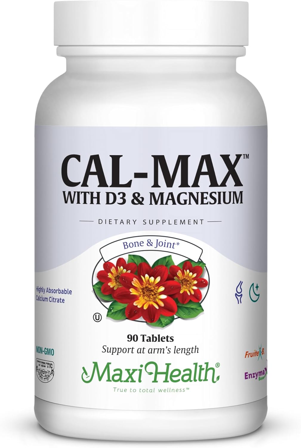 Maxi Health Calcium Magnesium Supplement with Vitamin D3 90 Tablets