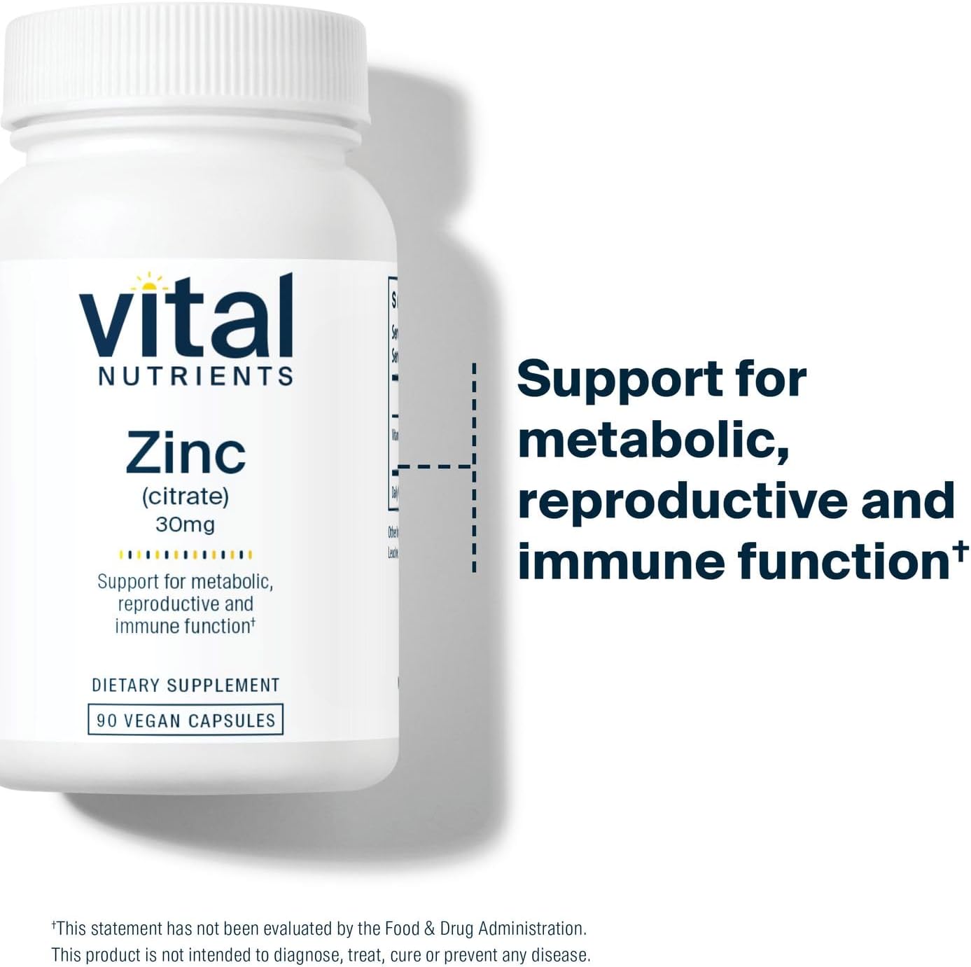 Vital Nutrients Zinc Citrate 90 Capsules